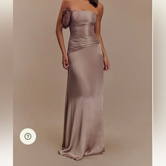 Meshki Dresses & Skirts - Meshki Serena Strapless Dress in Bronze Taupe
